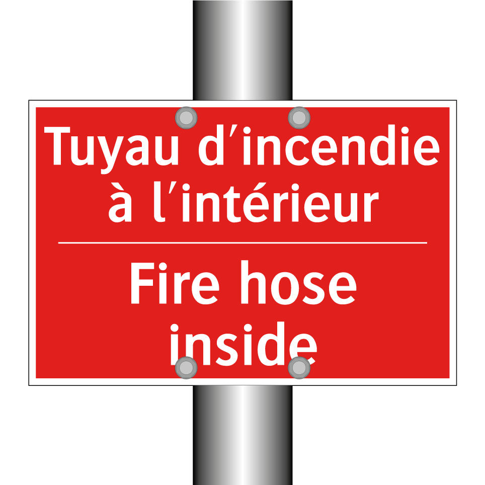 Tuyau d'incendie à l'intérieur - Fire hose inside