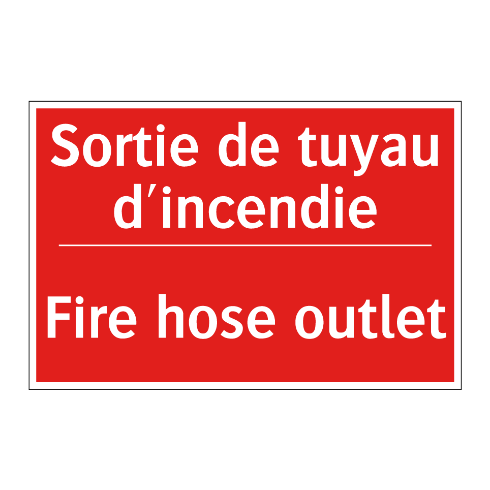 Sortie de tuyau d'incendie - Fire hose outlet