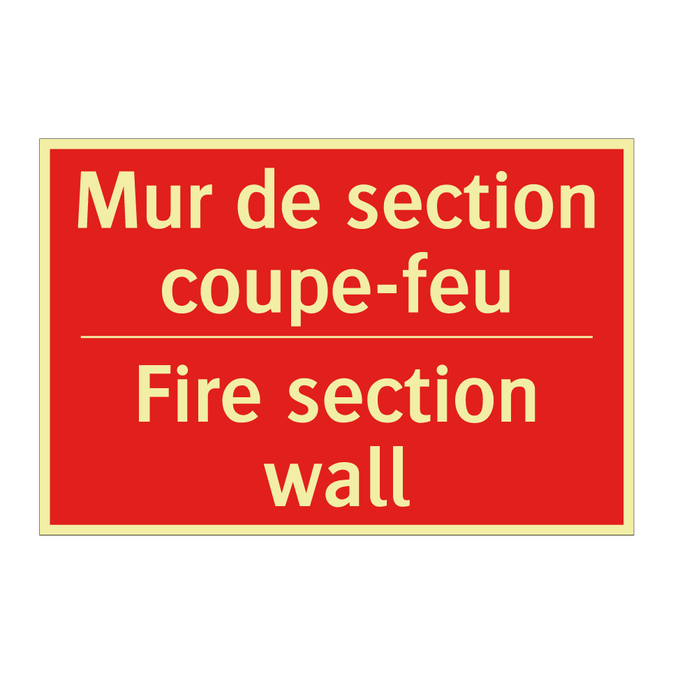 Mur de section coupe-feu - Fire section wall