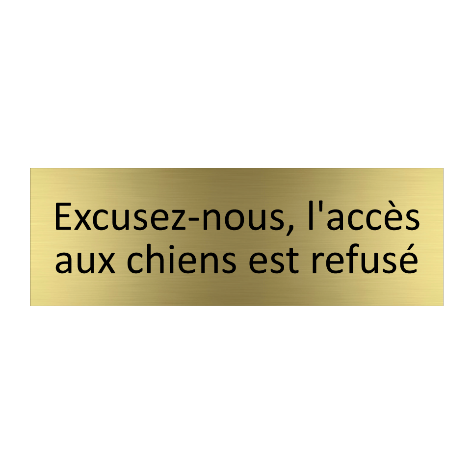 Excusez-nous, l'accès aux chiens est refusé