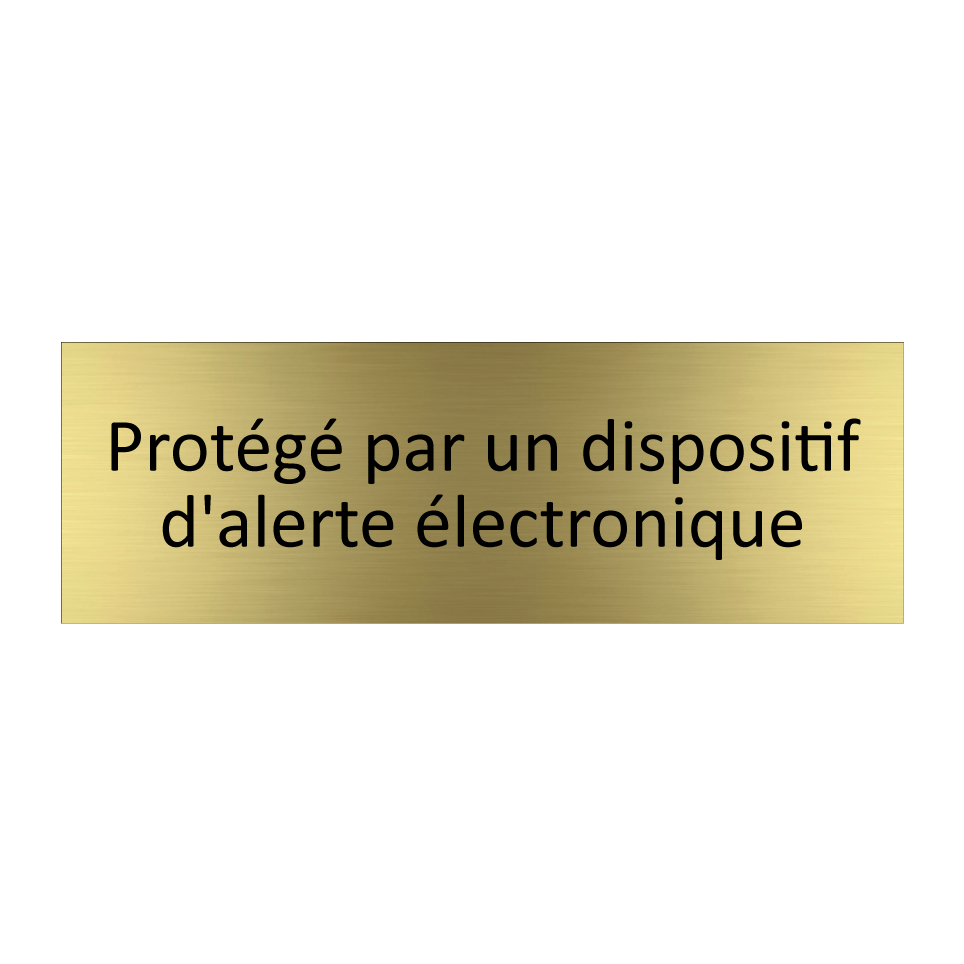 Protégé par un dispositif d'alerte électronique