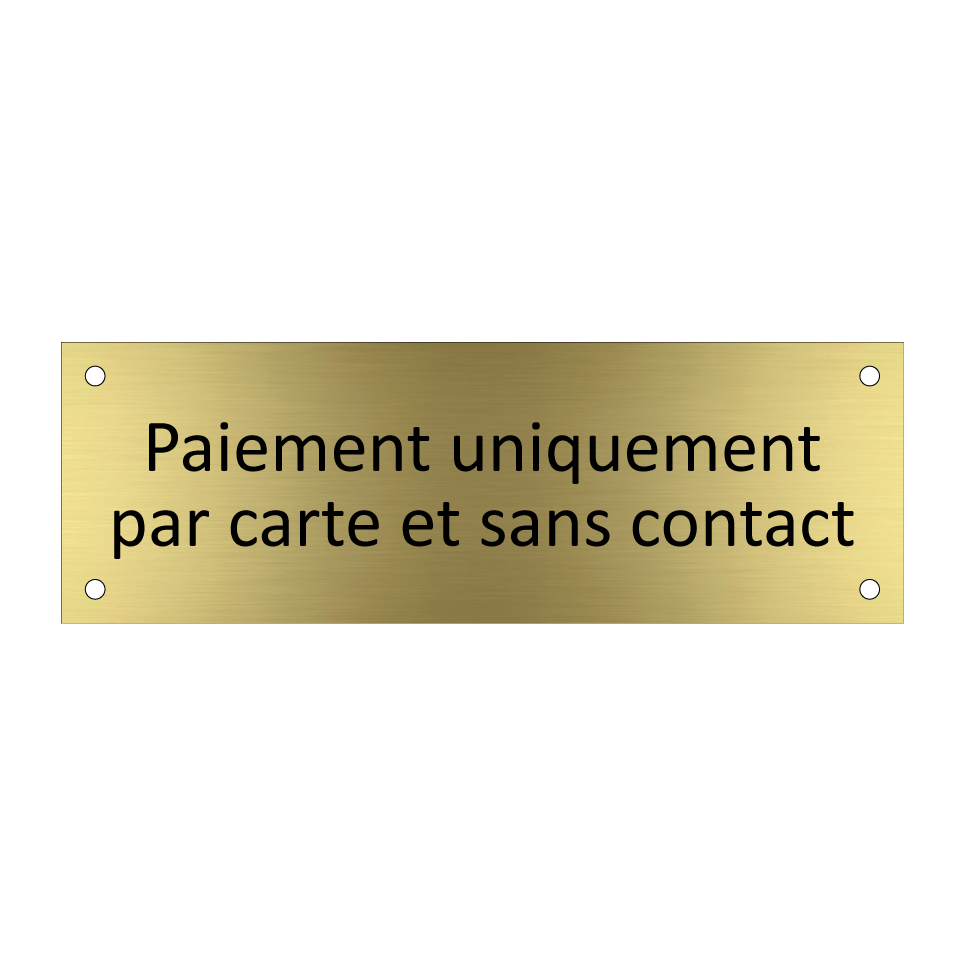 Paiement uniquement par carte et sans contact