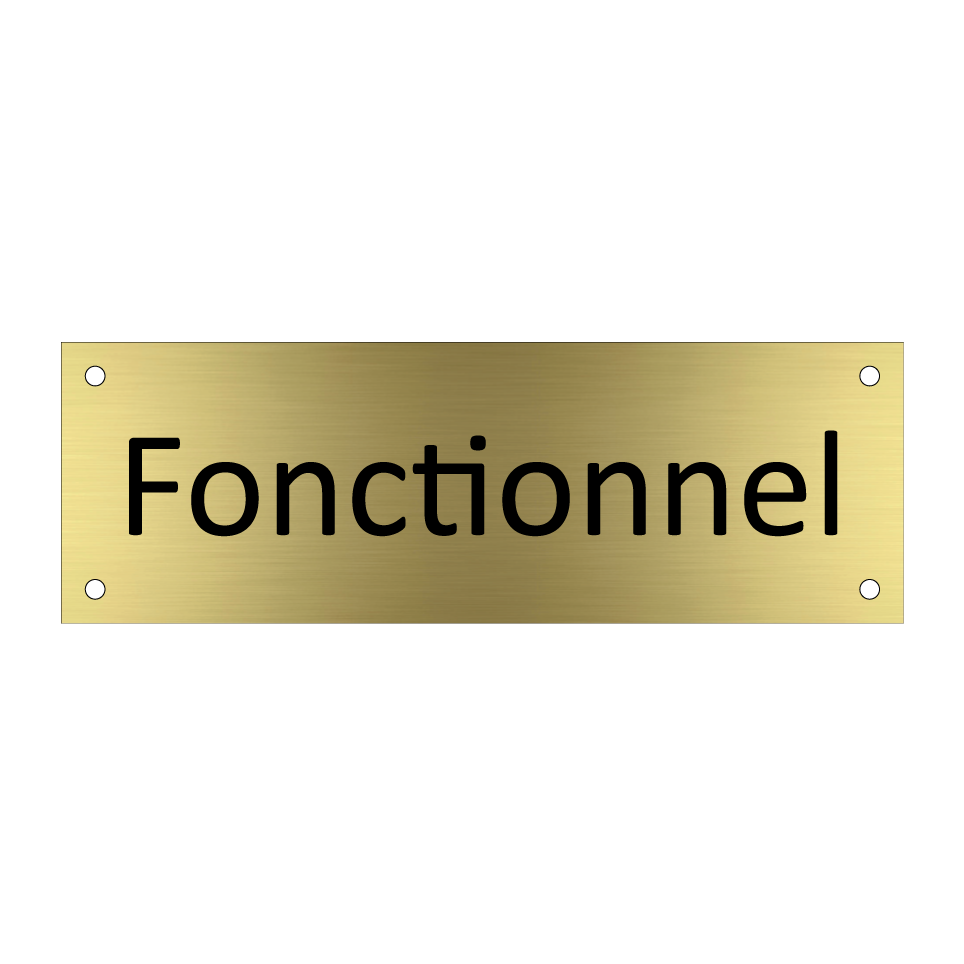 Fonctionnel & Fonctionnel & Fonctionnel