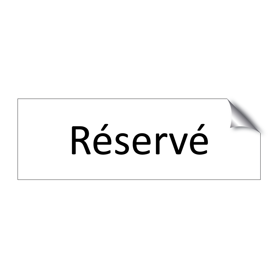 Réservé & Réservé & Réservé
