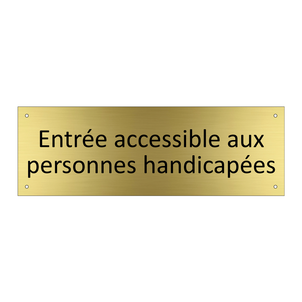 Entrée accessible aux personnes handicapées