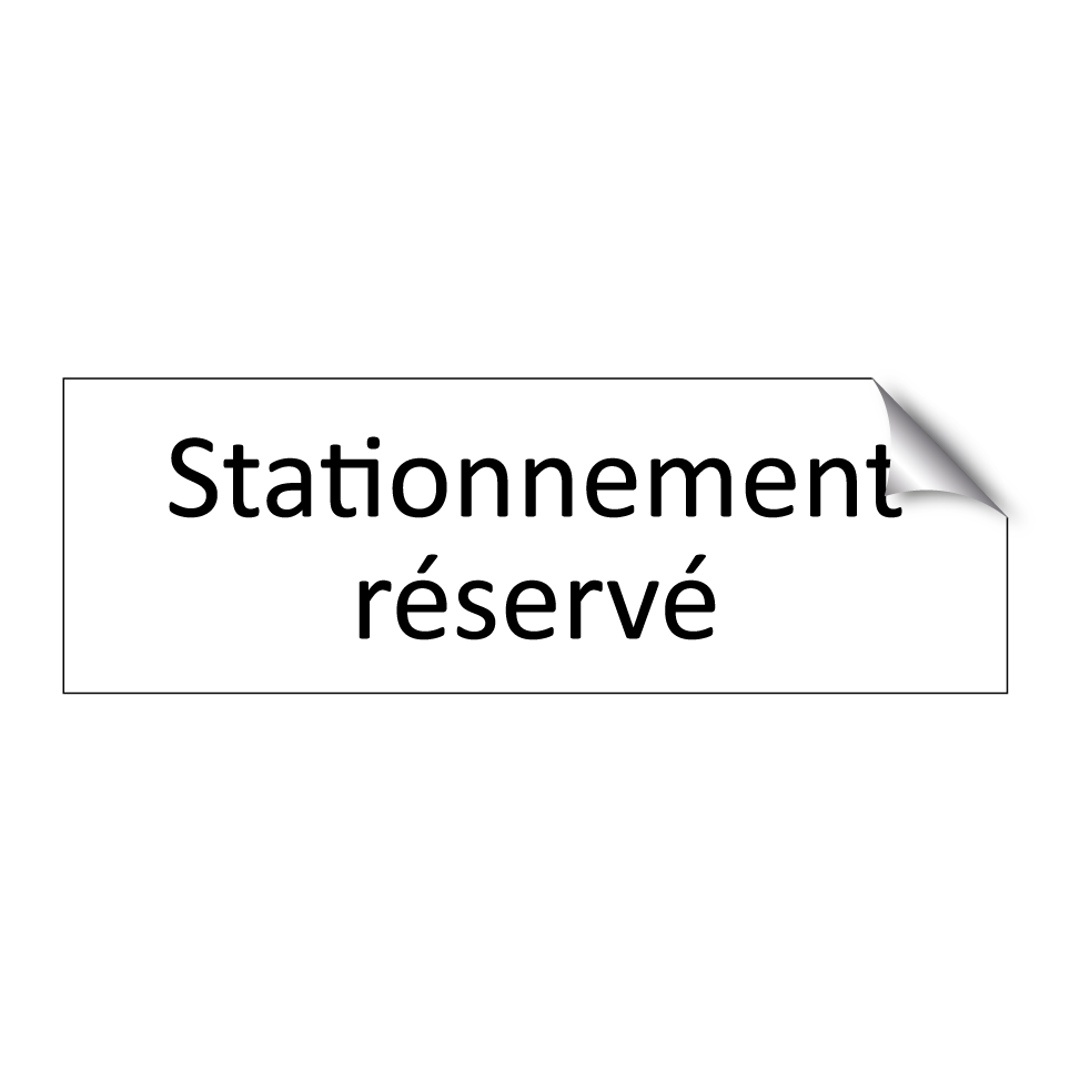 Stationnement réservé