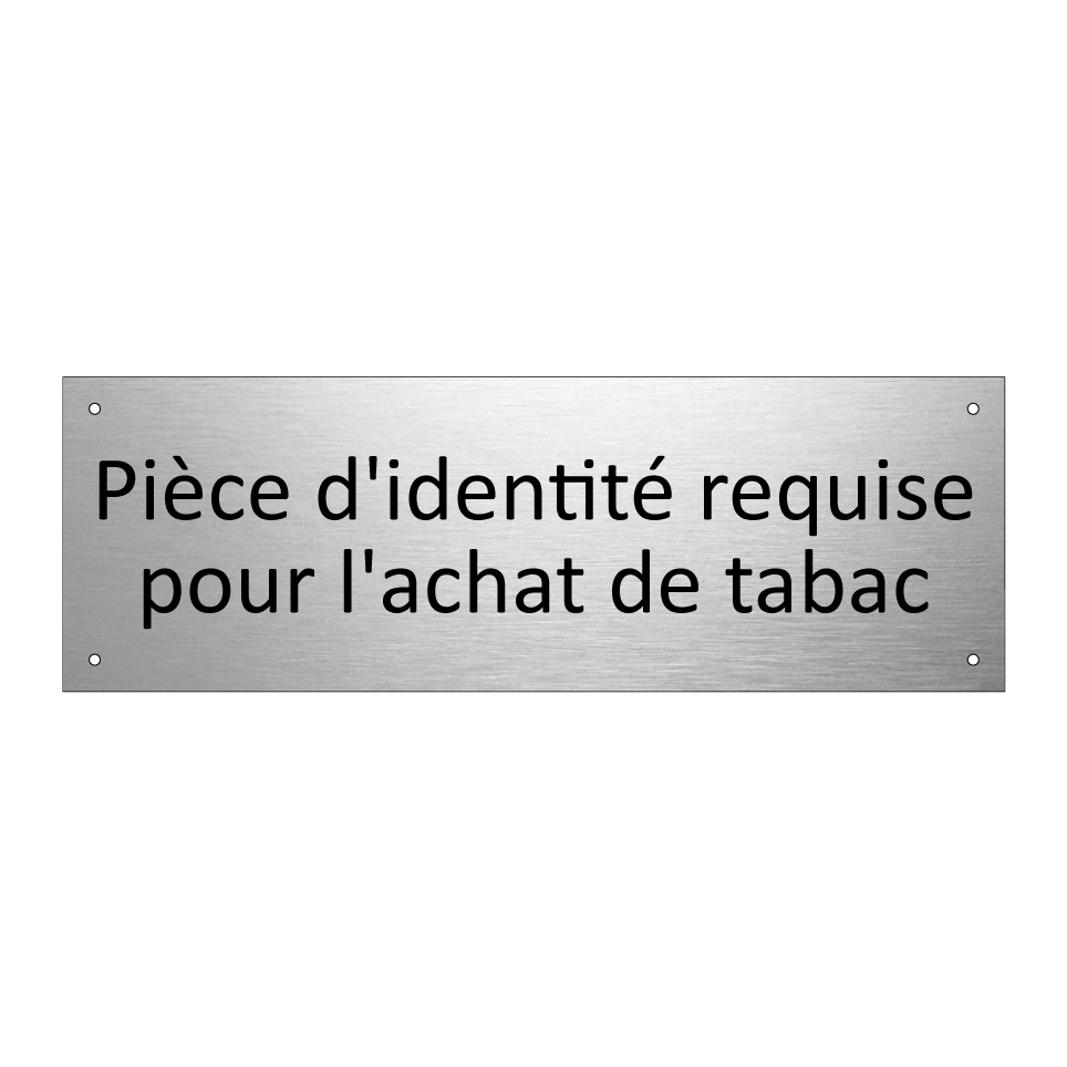 Pièce d'identité requise pour l'achat de tabac
