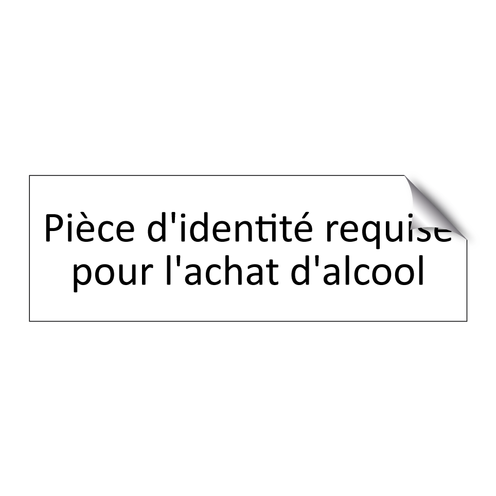 Pièce d'identité requise pour l'achat d'alcool
