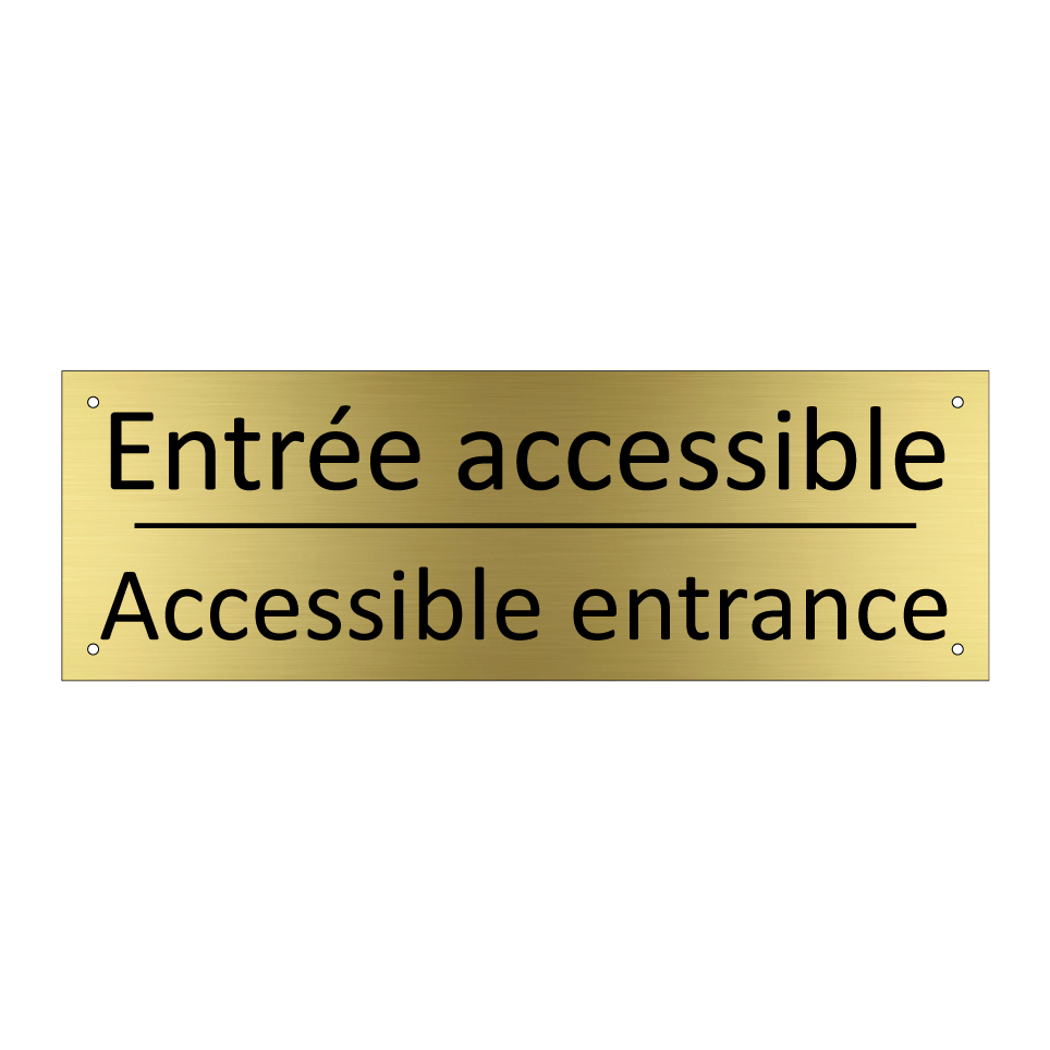 Entrée accessible - Accessible entrance