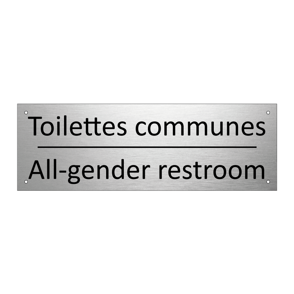 Toilettes communes - All-gender restroom