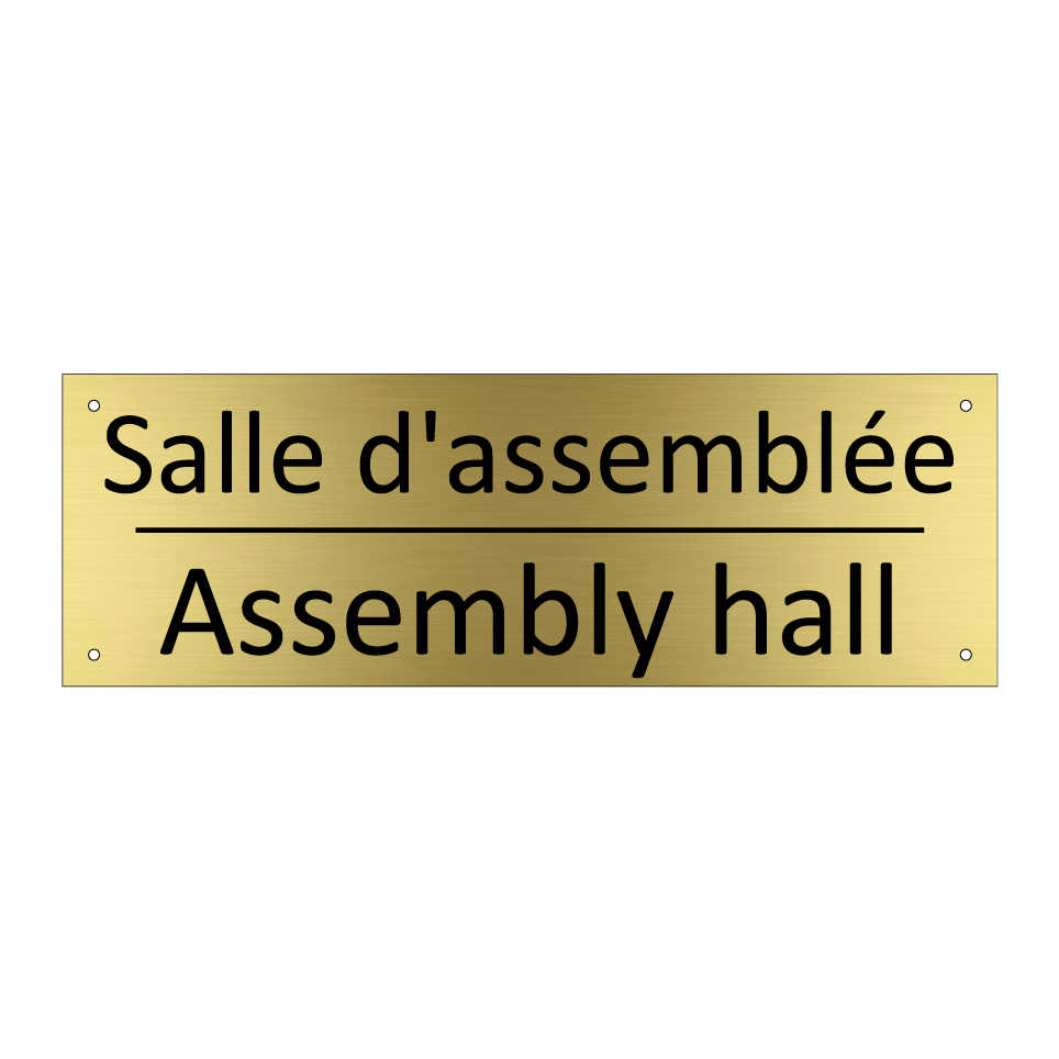 Salle d'assemblée - Assembly hall