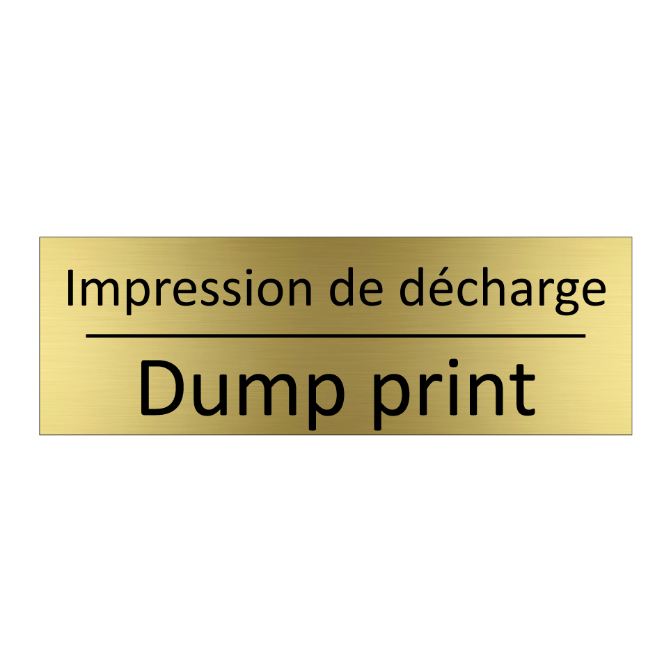 Impression de décharge - Dump print