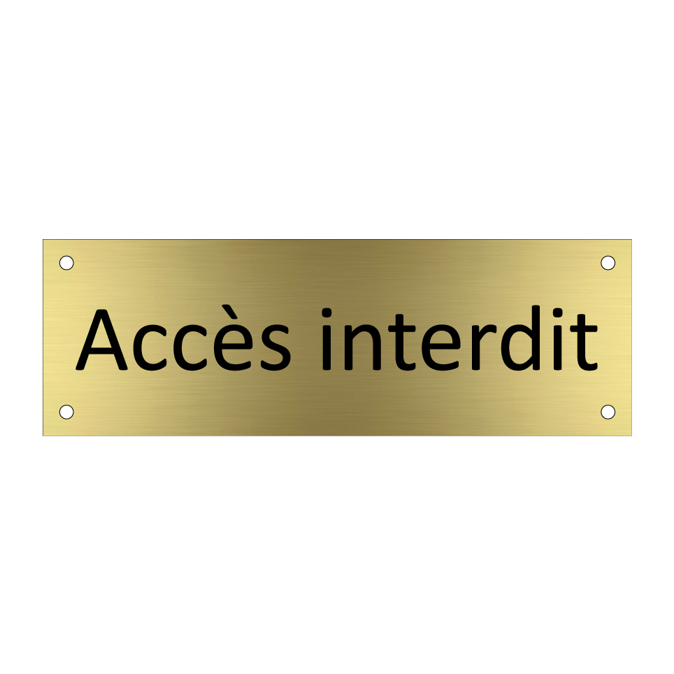 Accès interdit