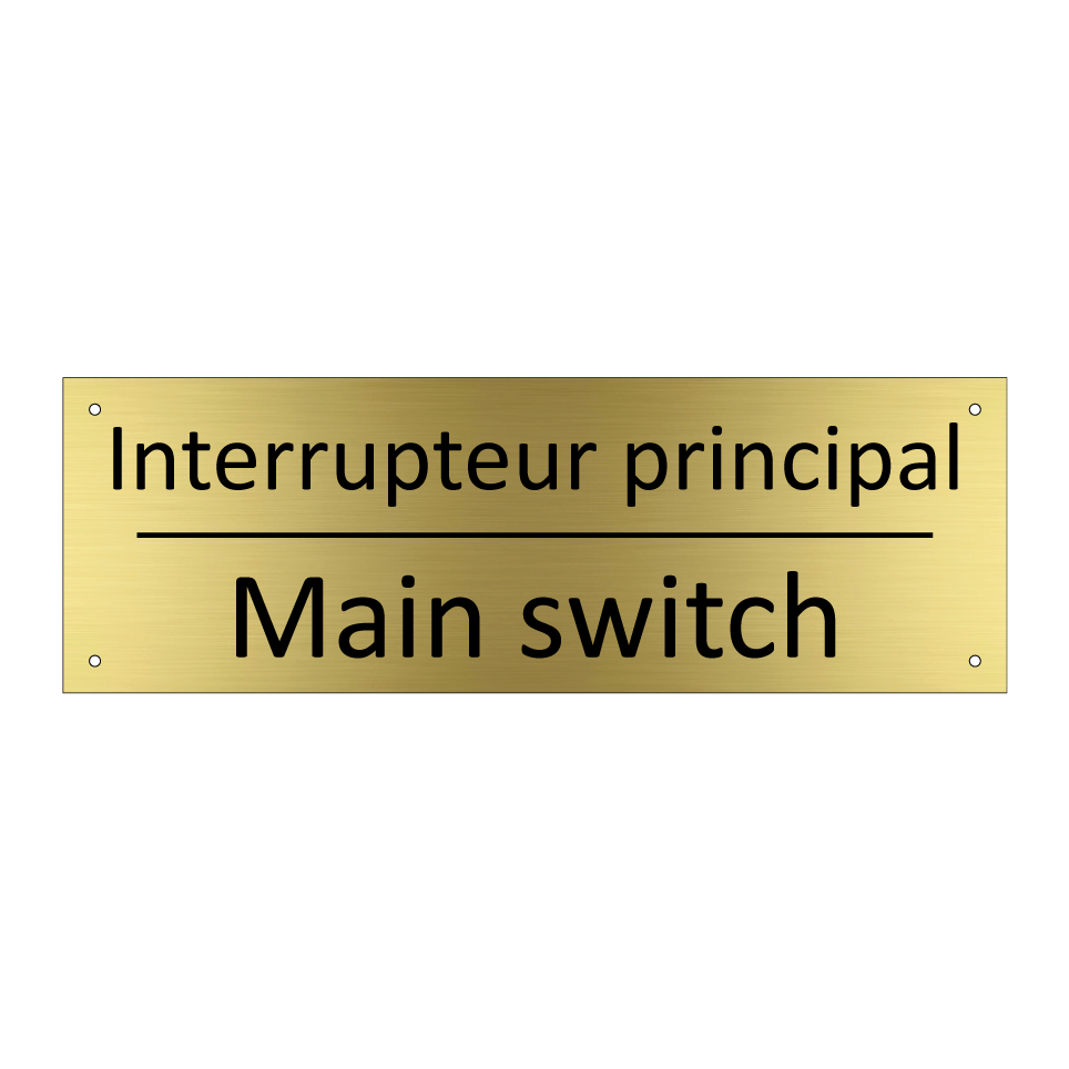 Interrupteur principal - Main switch
