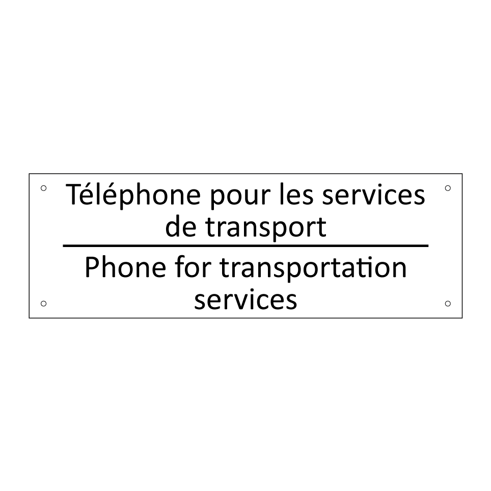 Téléphone pour les services de  /.../ - Phone for transportation services /.../