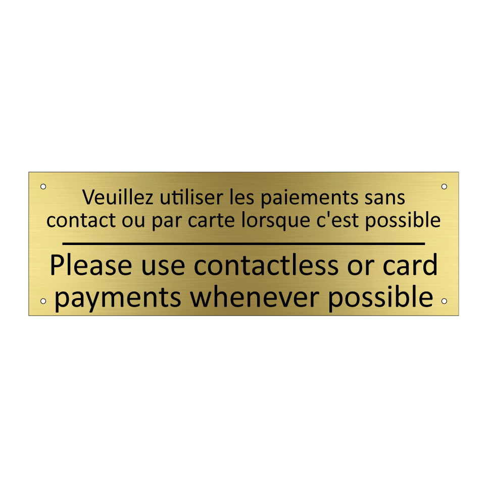 Veuillez utiliser les paiements  /.../ - Please use contactless or card  /.../