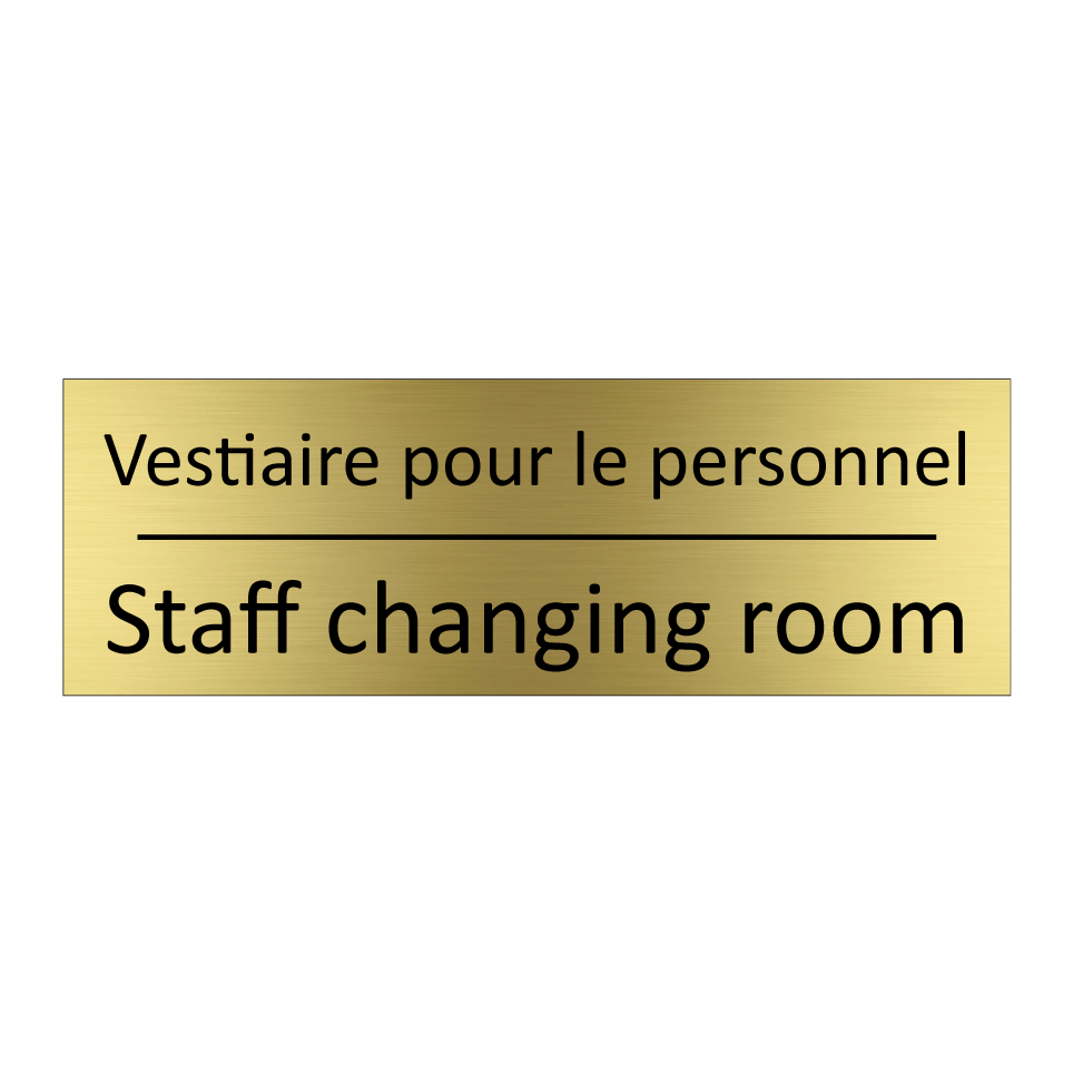 Vestiaire pour le personnel - Staff changing room