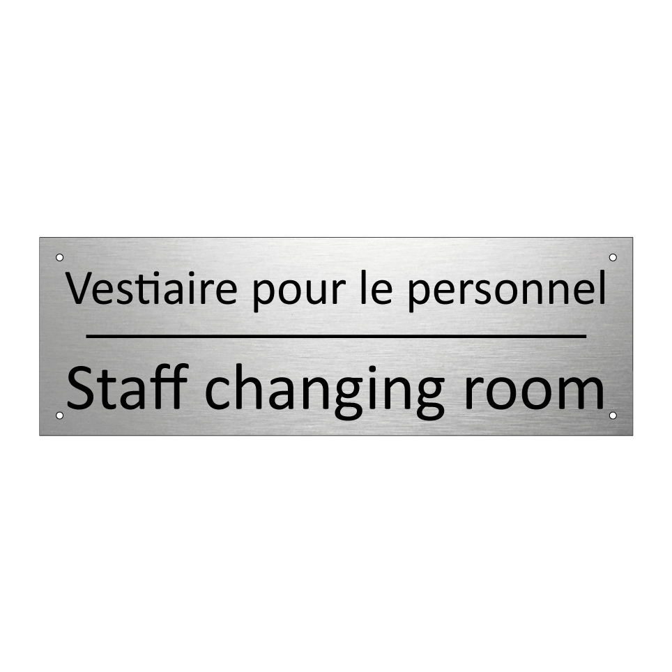 Vestiaire pour le personnel - Staff changing room