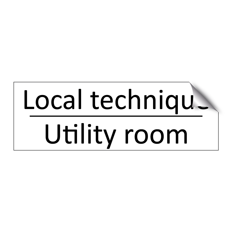 Local technique - Utility room