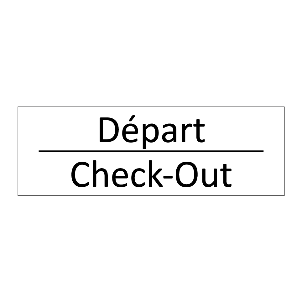 Départ - Check-Out