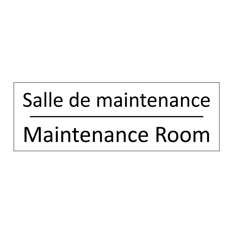 Salle de maintenance - Maintenance Room