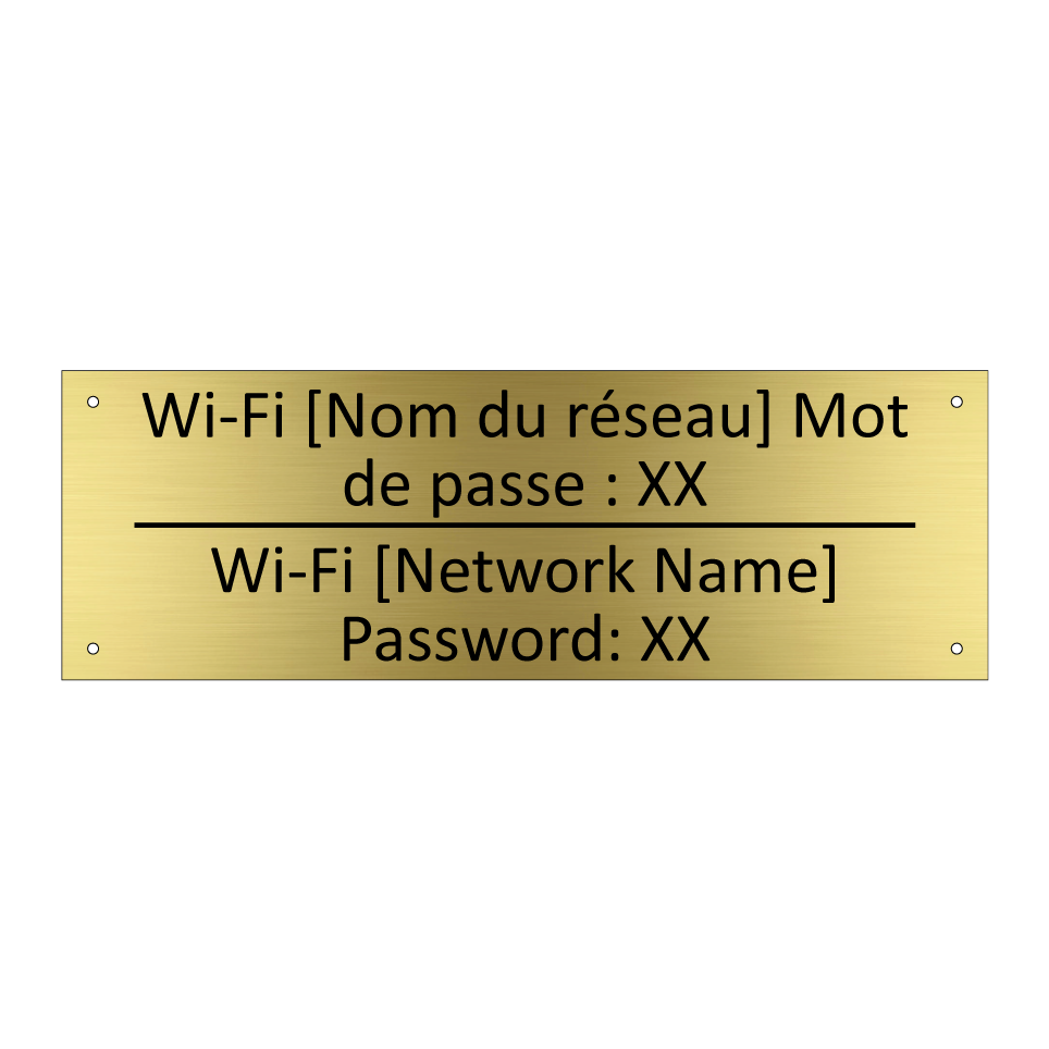Wi-Fi [Nom du réseau] Mot de passe  /.../ - Wi-Fi [Network Name] Password:  /.../