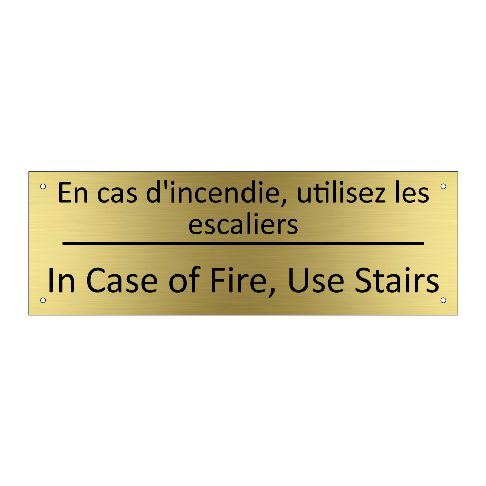 En cas d'incendie, utilisez les  /.../ - In Case of Fire, Use Stairs