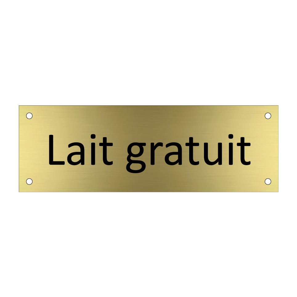 Lait gratuit