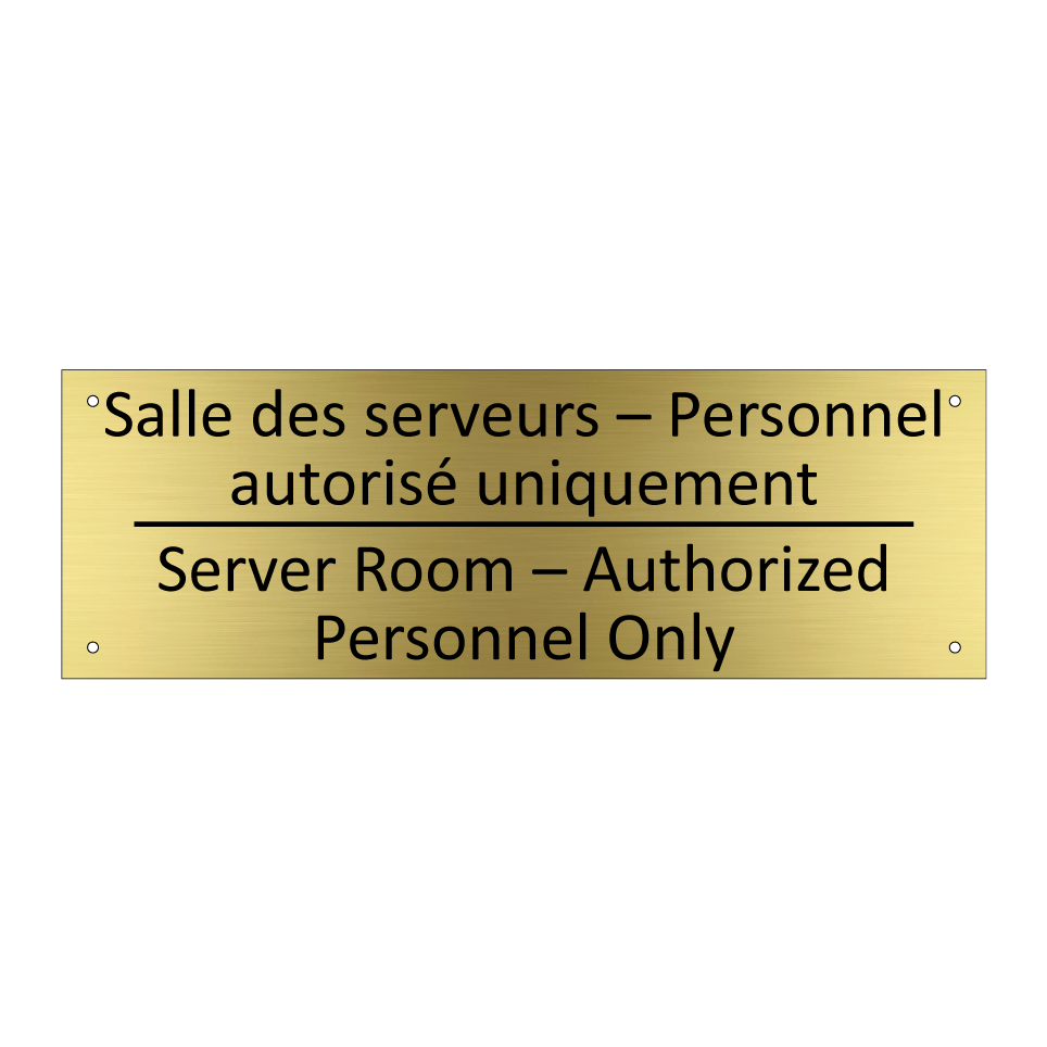 Salle des serveurs – Personnel  /.../ - Server Room – Authorized Personnel  /.../