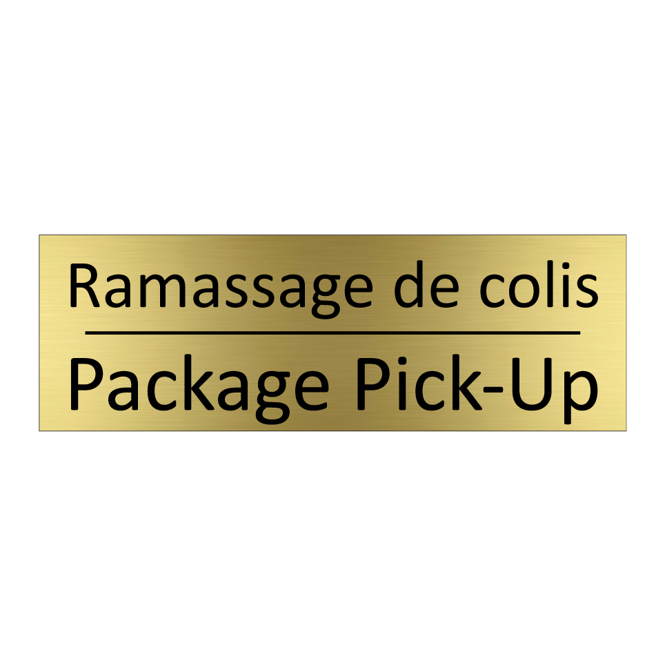 Ramassage de colis - Package Pick-Up
