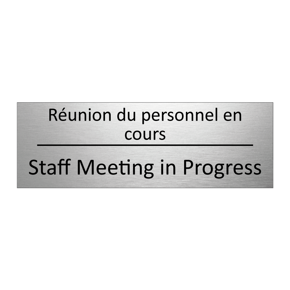 Réunion du personnel en cours - Staff Meeting in Progress