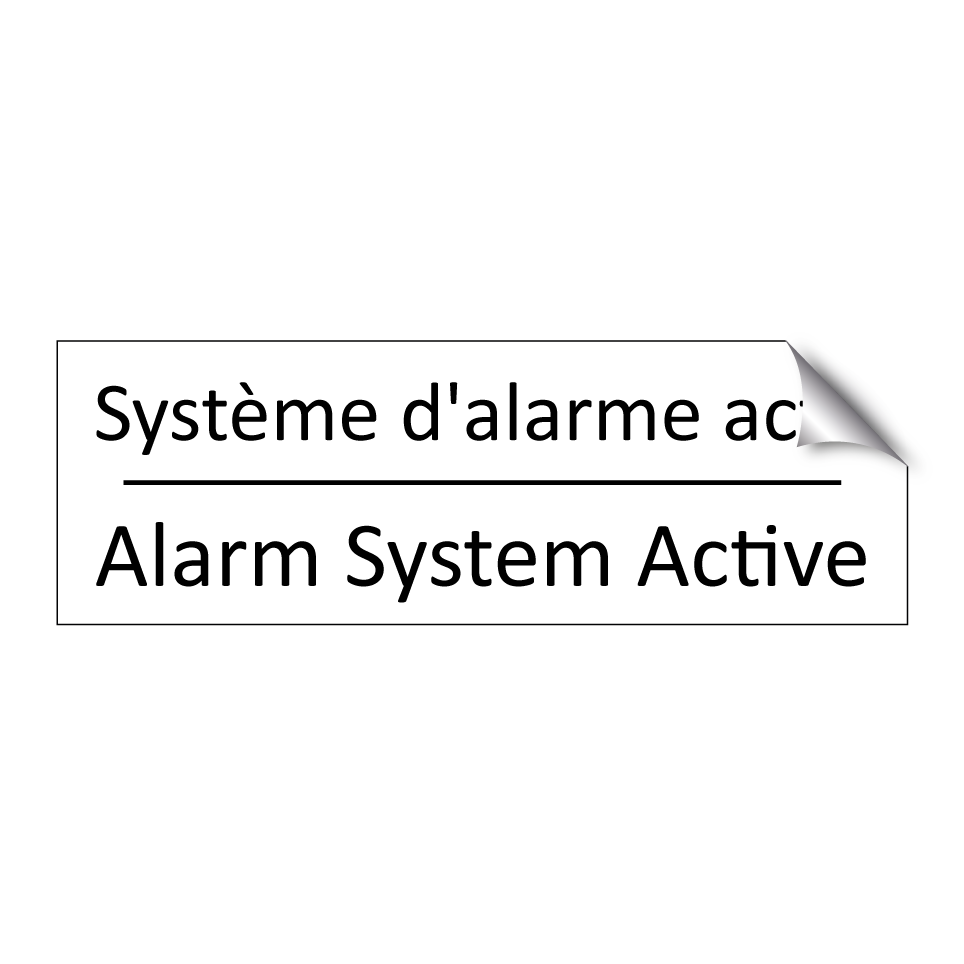 Système d'alarme actif - Alarm System Active