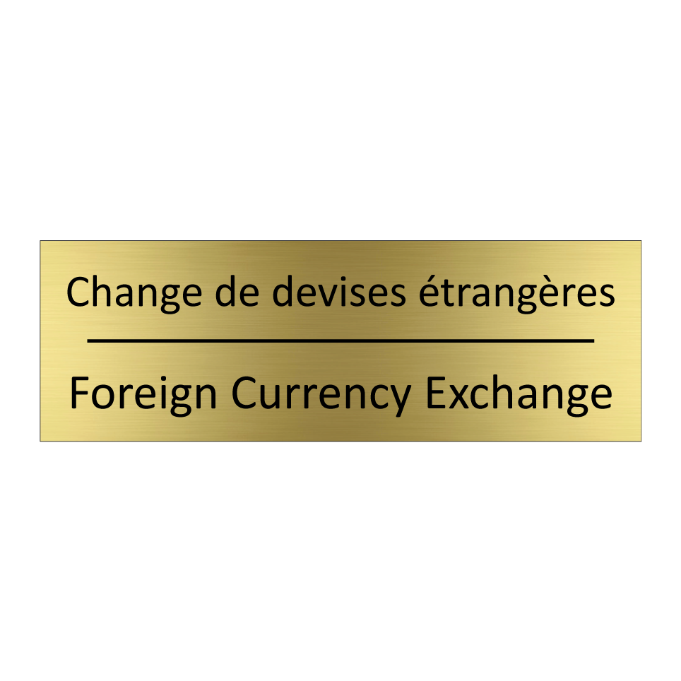 Change de devises étrangères - Foreign Currency Exchange