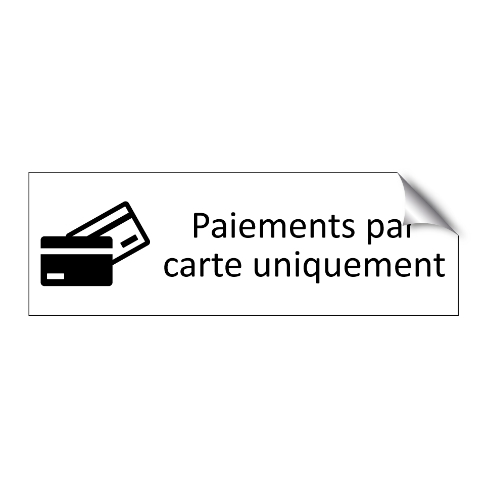 Paiements par carte uniquement