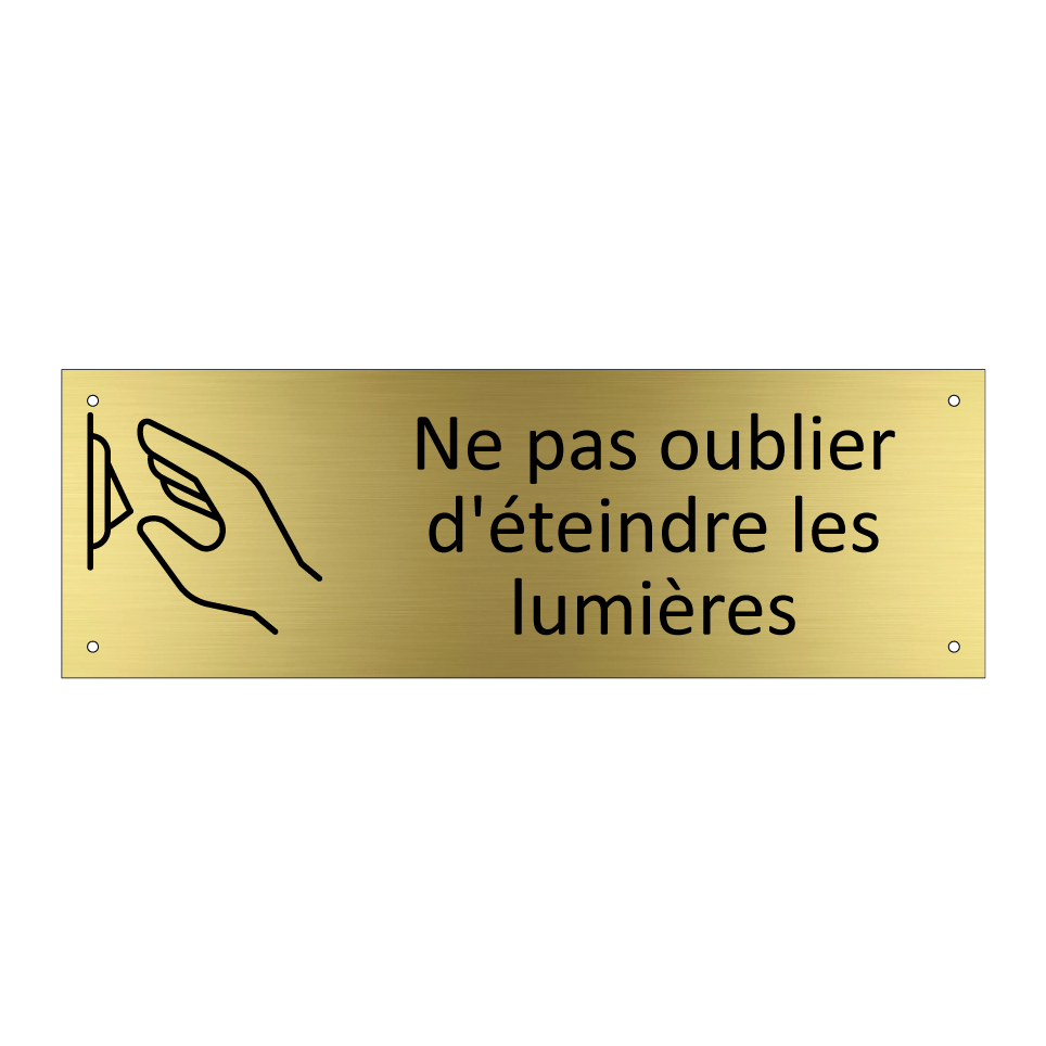 Ne pas oublier d'éteindre les lumières