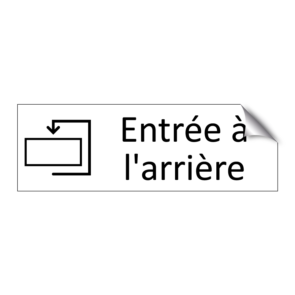 Entrée à l'arrière