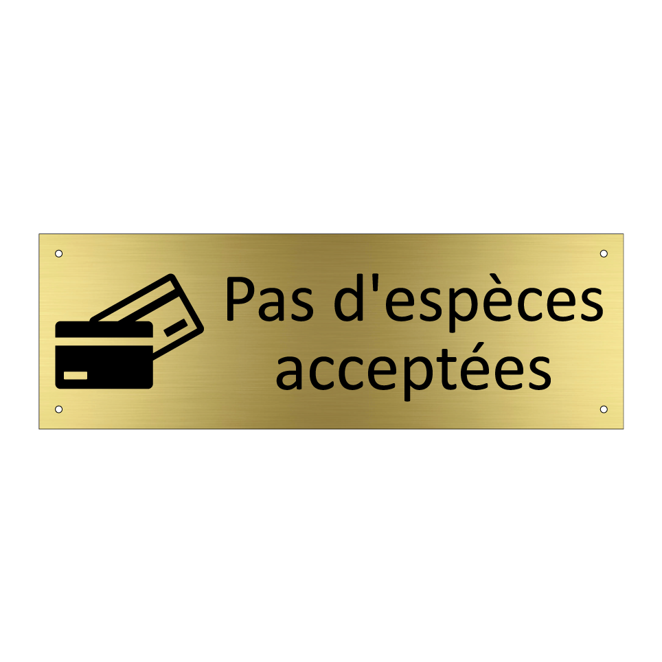 Pas d'espèces acceptées