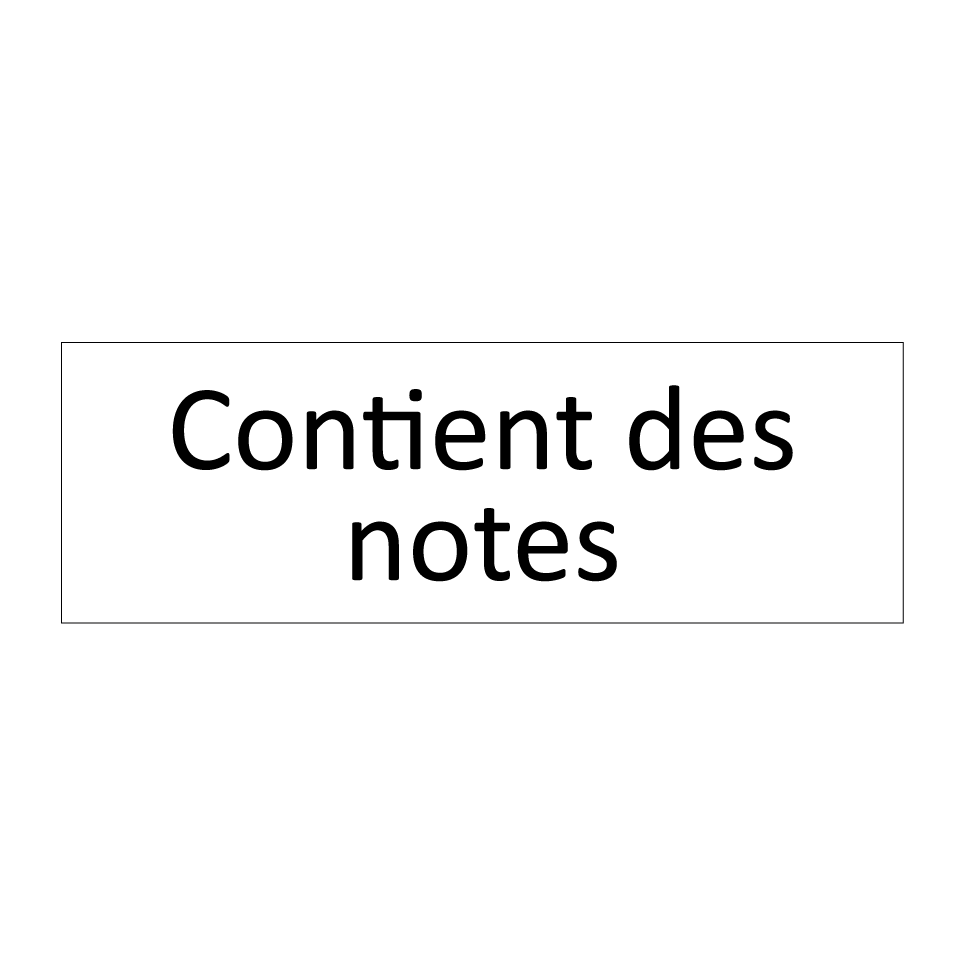 Contient des notes