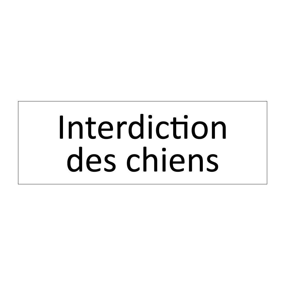 Interdiction des chiens