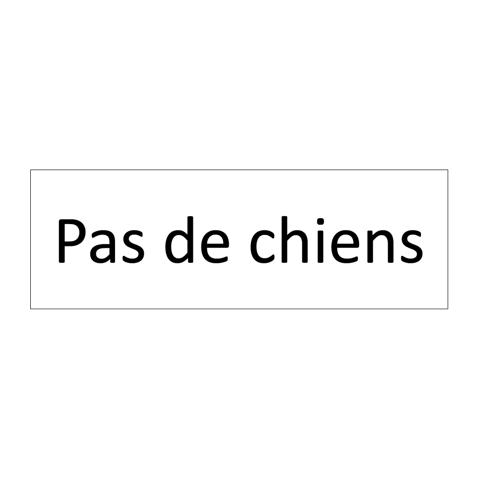 Pas de chiens