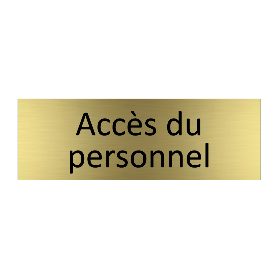 Accès du personnel