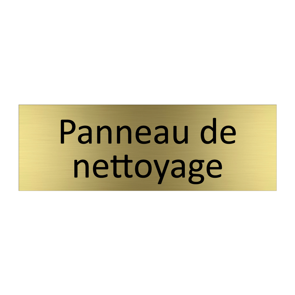 Panneau de nettoyage