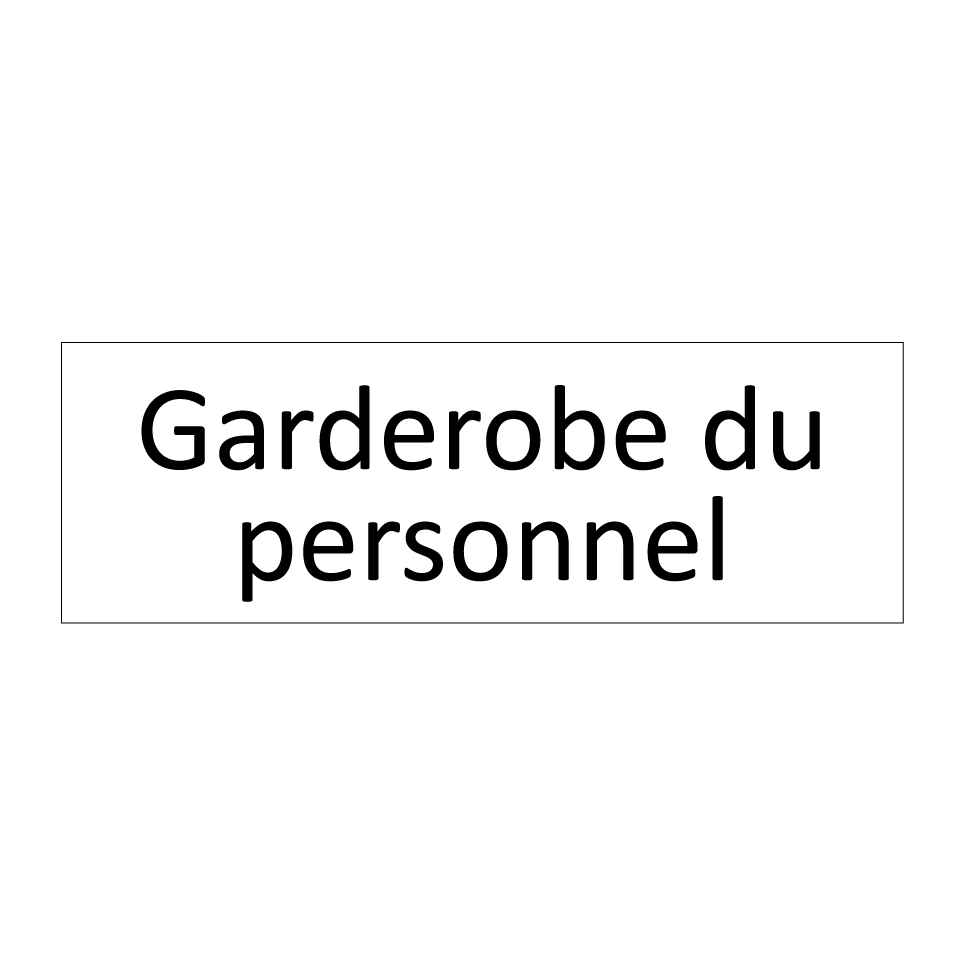 Garderobe du personnel