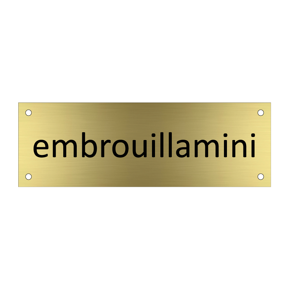 embrouillamini & embrouillamini & embrouillamini