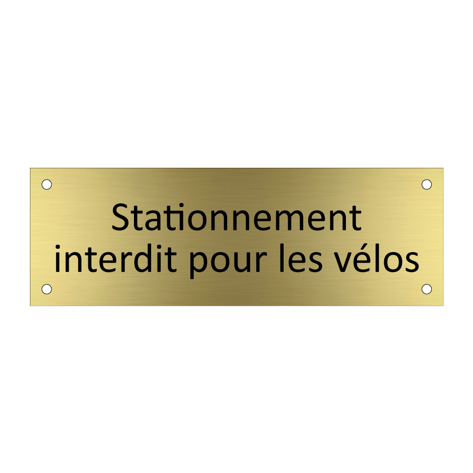 Stationnement interdit pour les vélos