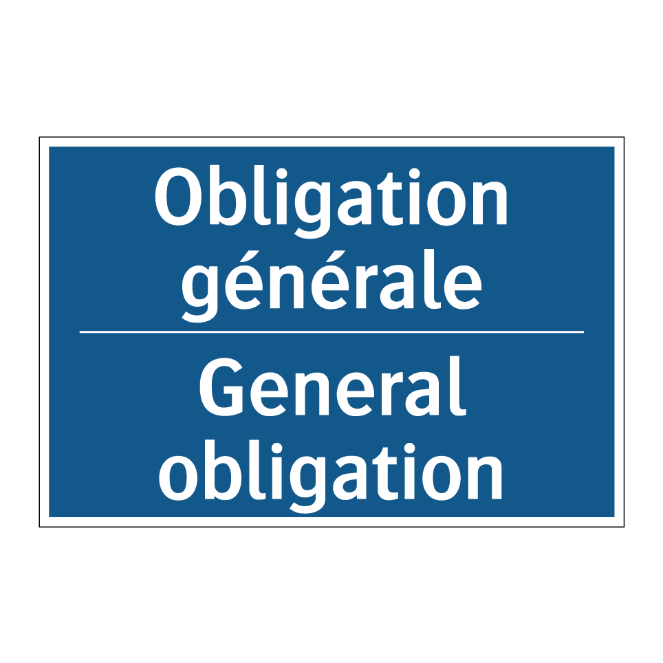 Obligation générale - General obligation