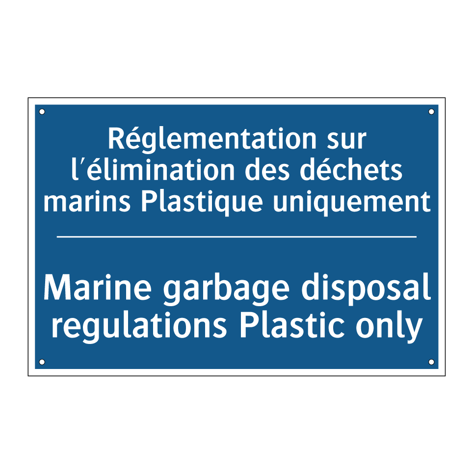 Réglementation sur l'élimination  /.../ - Marine garbage disposal regulations  /.../