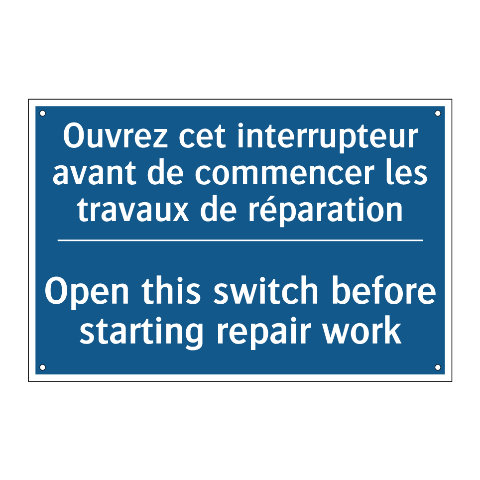 Ouvrez cet interrupteur avant  /.../ - Open this switch before starting  /.../