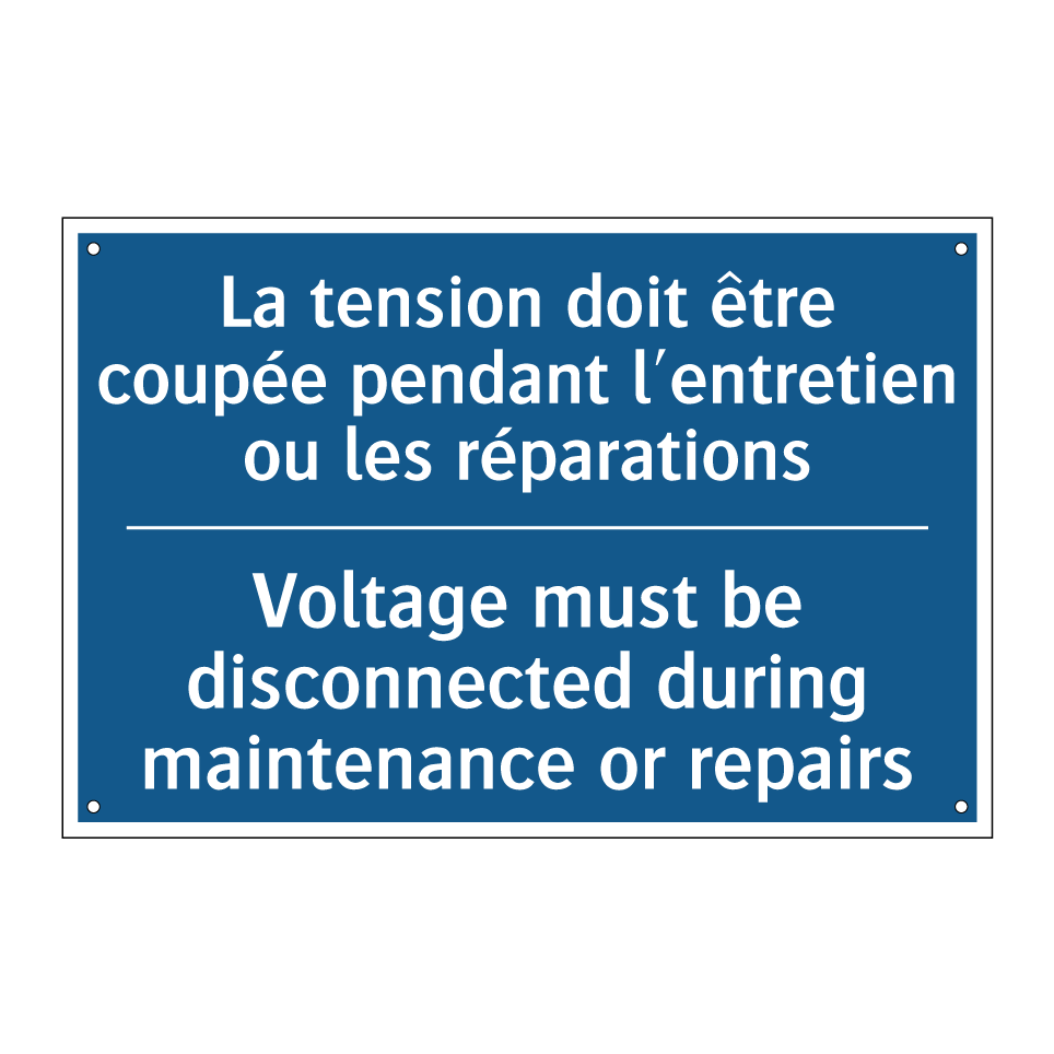 La tension doit être coupée pendant  /.../ - Voltage must be disconnected during  /.../