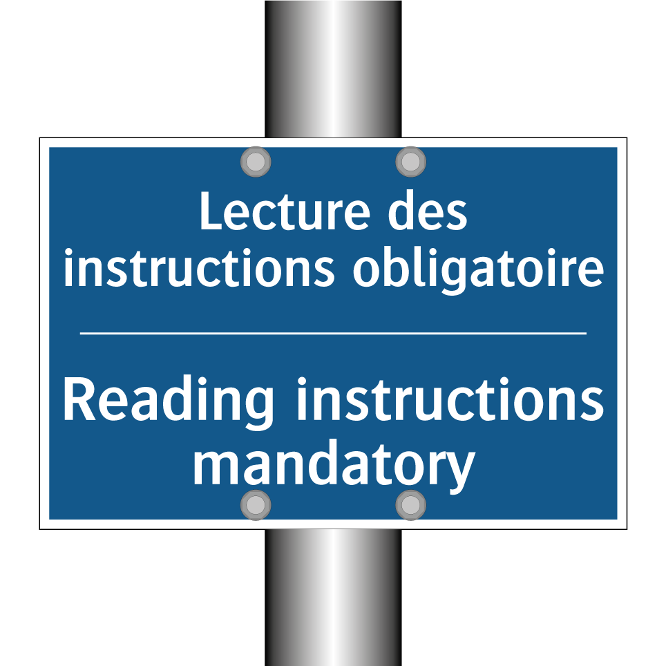 Lecture des instructions obligatoire /.../ - Reading instructions mandatory